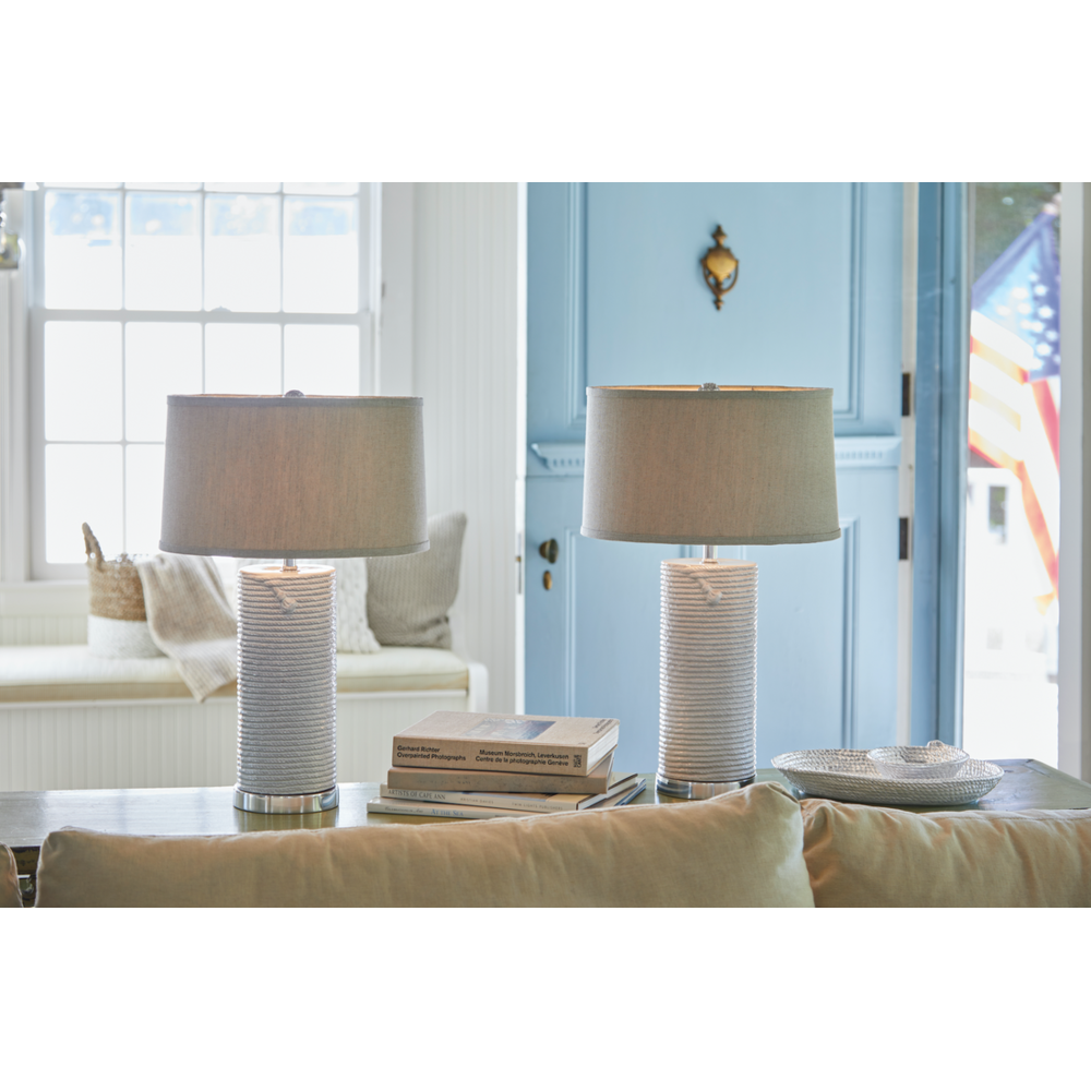 Ceramic Rope Table Lamp by Mariposa Additional Image-2