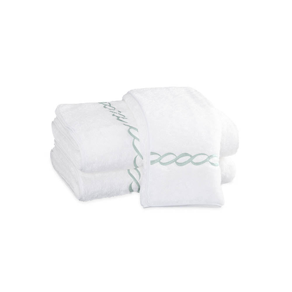 Classic Chain Spring Green Luxury Towels by Matouk