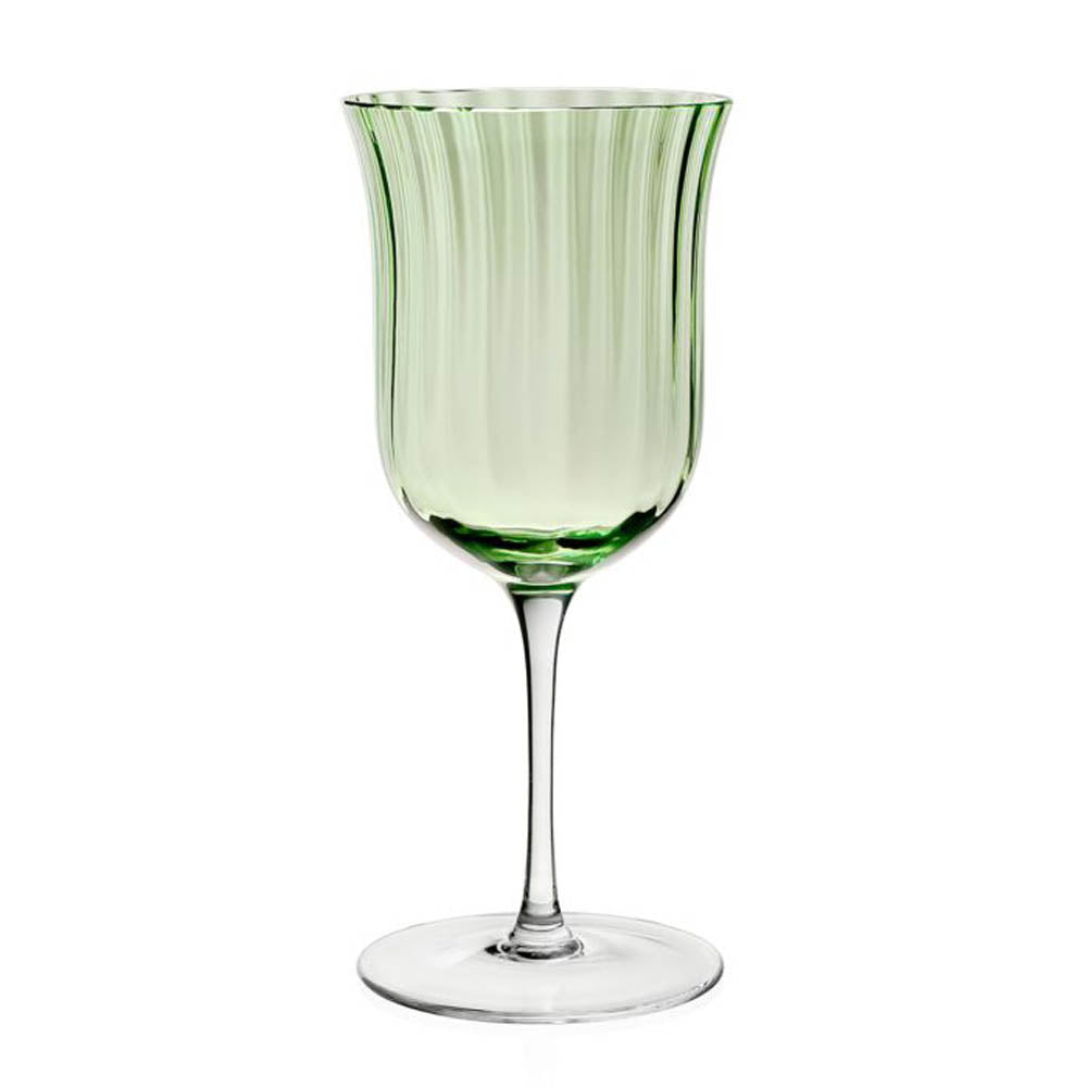 Corinne Water Goblet Green by William Yeoward