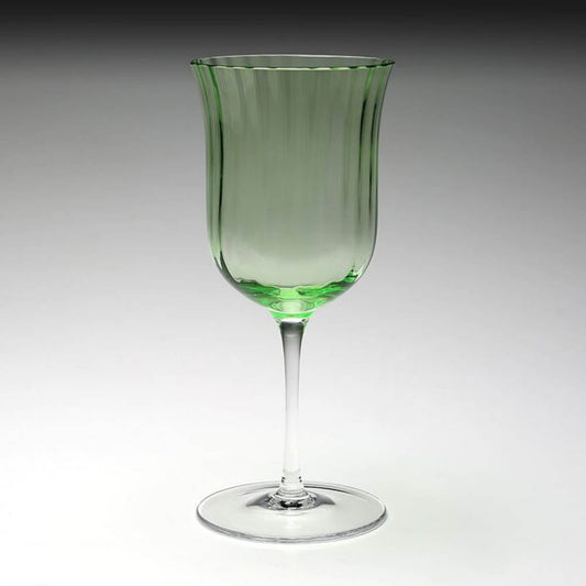 Corinne Water Goblet Green by William Yeoward Additional Image - 1