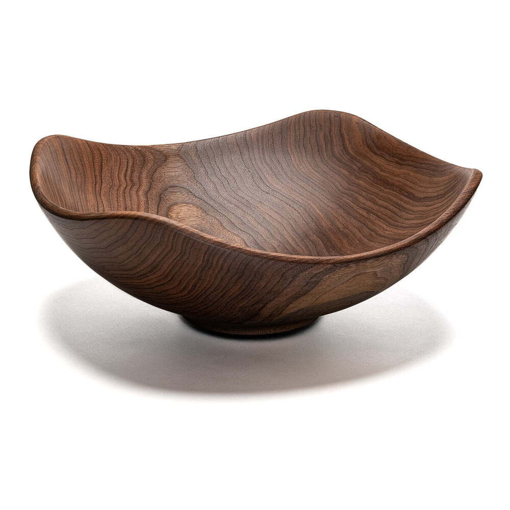 Echo 16" Walnut Square Wooden Bowl by Andrew Pearce Additional Image - 1