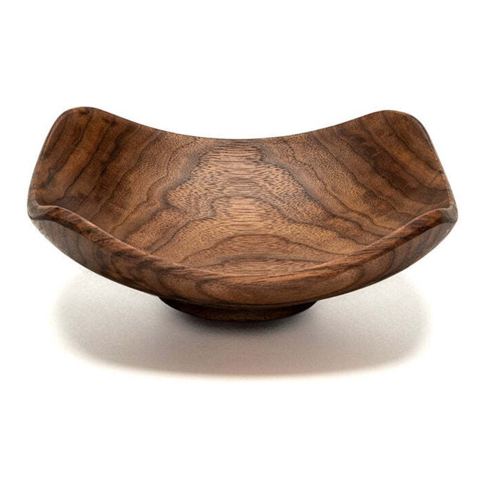 Echo 9" Walnut Square Wooden Bowl by Andrew Pearce Additional Image - 1