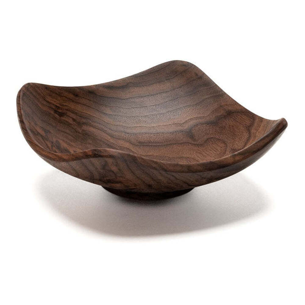 Echo 9" Walnut Square Wooden Bowl by Andrew Pearce Additional Image - 2