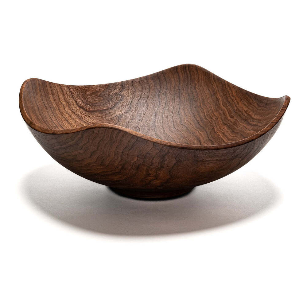 Echo 20" Walnut Square Wooden Bowl by Andrew Pearce Additional Image - 1