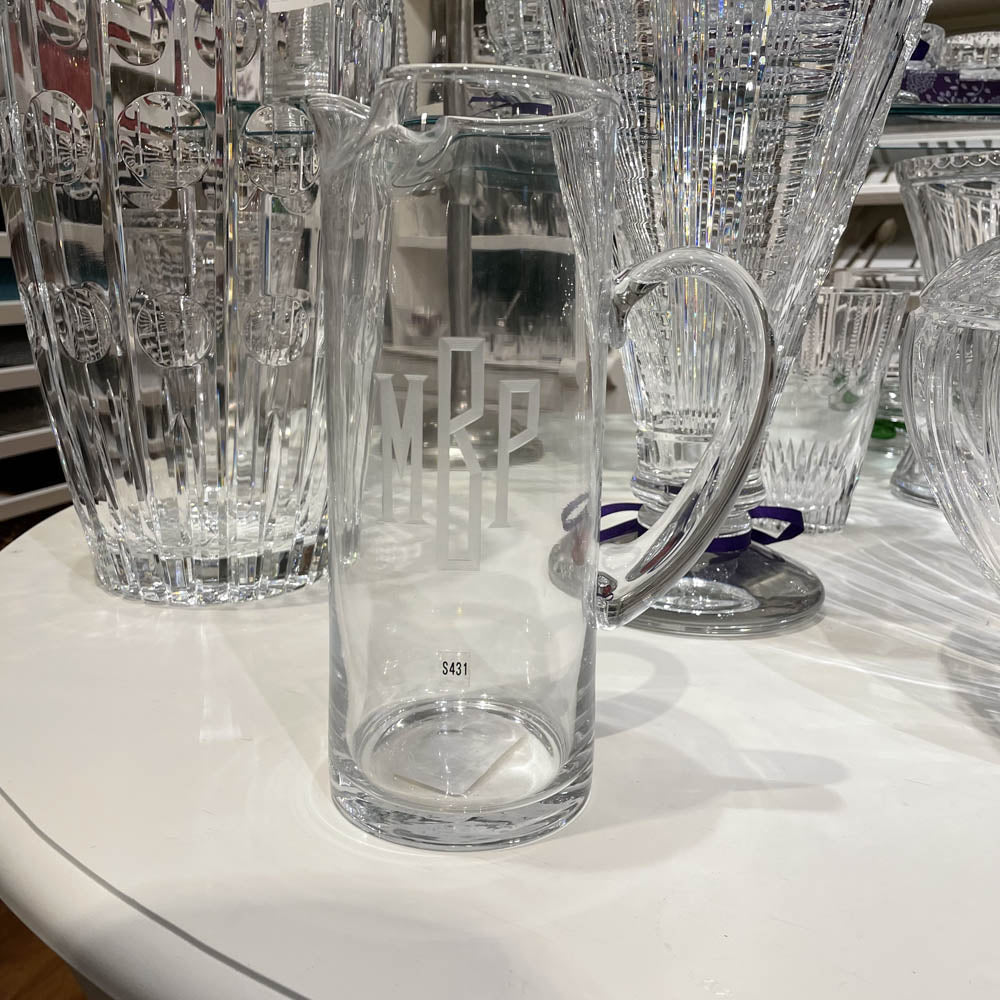 Etched Monogram All Purpose Pitcher