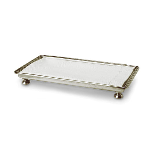 Footed Guest Towel Tray by Match Pewter