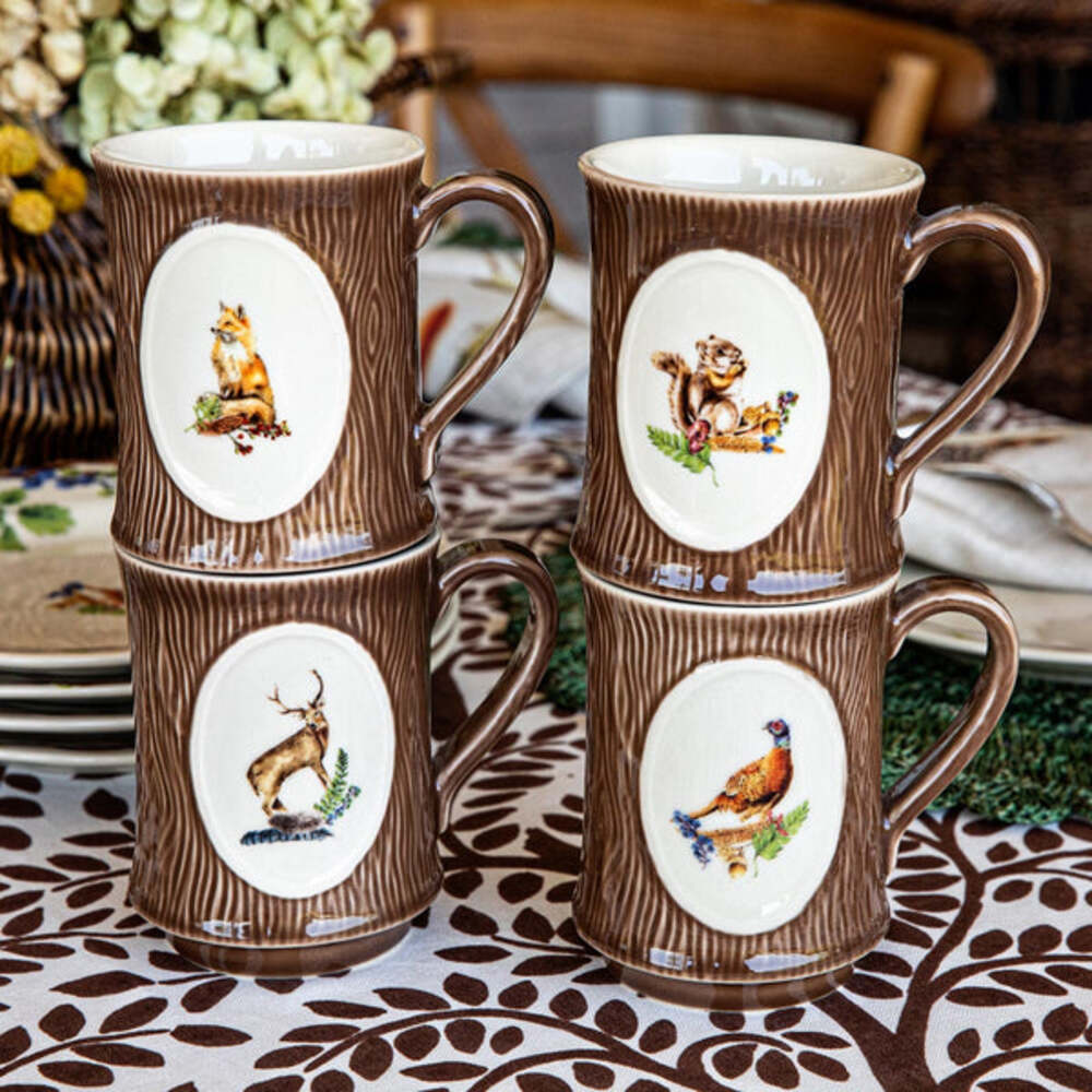 Forest Walk Animal Mug Assorted - Set of 4 by Juliska Additional Image-2