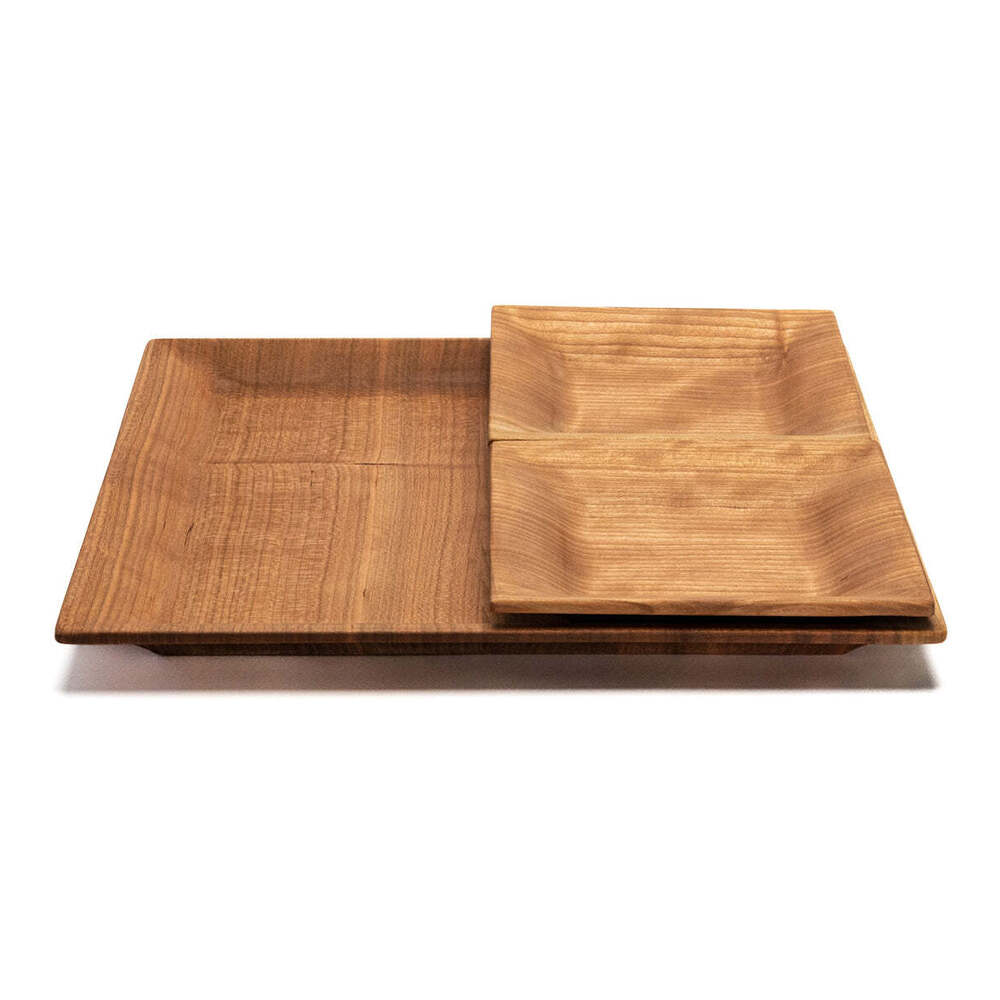 Grand Isle Medium Cherry Wood Plate by Andrew Pearce Additional Image - 5