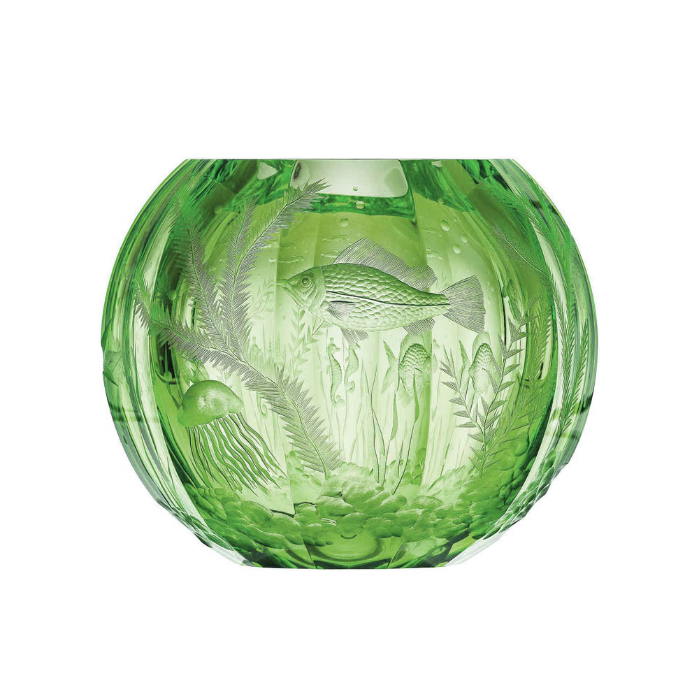 Globe Vase With The Decor Of Fish Empire, 20 cm by Moser dditional Image - 1