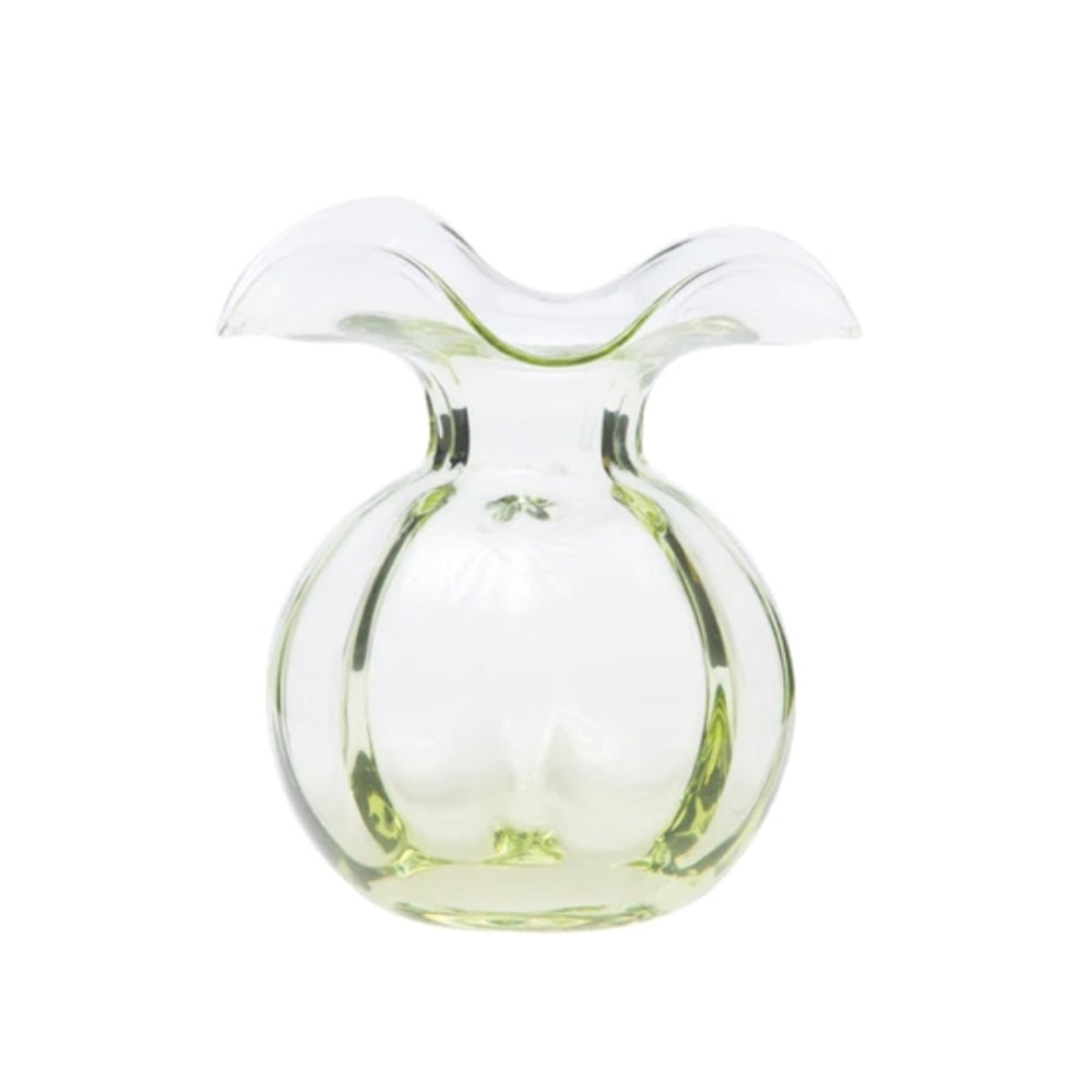 Hibiscus Small Green Glass Bud Vase by VIETRI