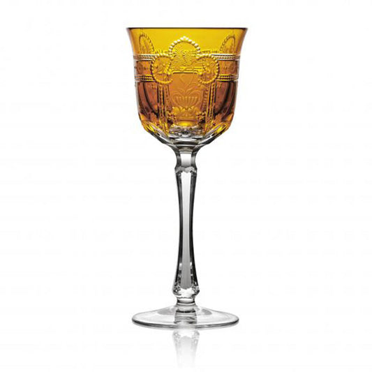 Imperial Amber Wine Hock by Varga Crystal