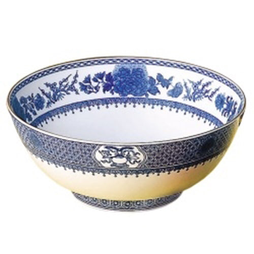 Imperial Blue Round Salad Bowl 9" by Mottahedeh