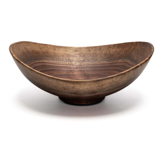 Live Edge Oval 12" Walnut Wooden Bowl by Andrew Pearce Additional Image - 1