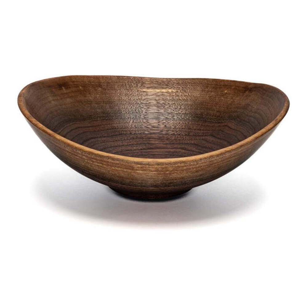 Live Edge Oval 9" Walnut Wooden Bowl by Andrew Pearce Additional Image - 1