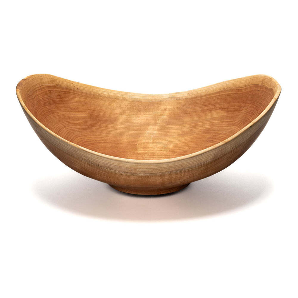 Live Edge 16" Cherry Wooden Bowl by Andrew Pearce Additional Image - 1