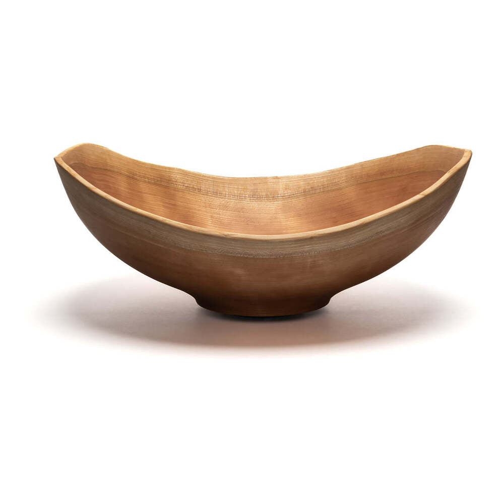 Live Edge 20" Cherry Wooden Bowl by Andrew Pearce Additional Image - 2