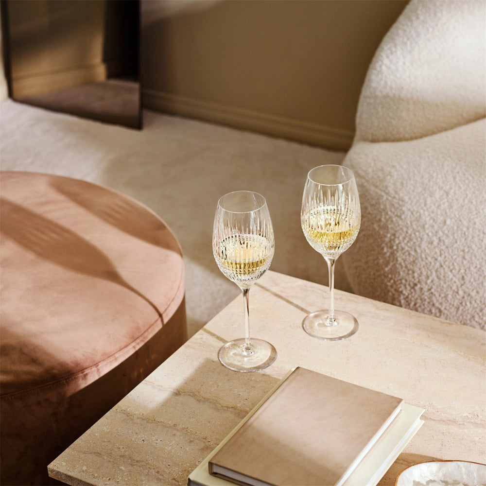 Lismore Diamond Essence White Wine Glass Medium 15.5oz Set of 2 by Waterford Additional Image 5