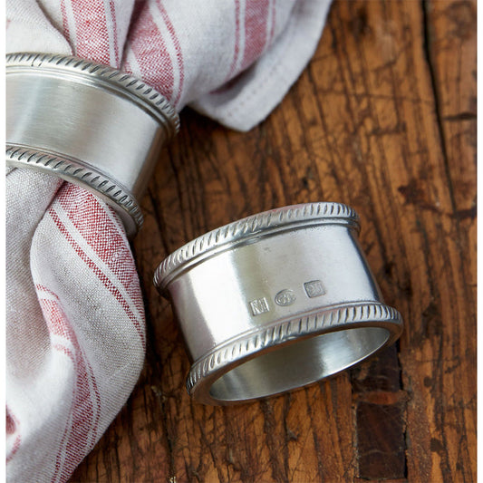 Luisa Round Napkin Ring Pair by Match Pewter Additional Image 1