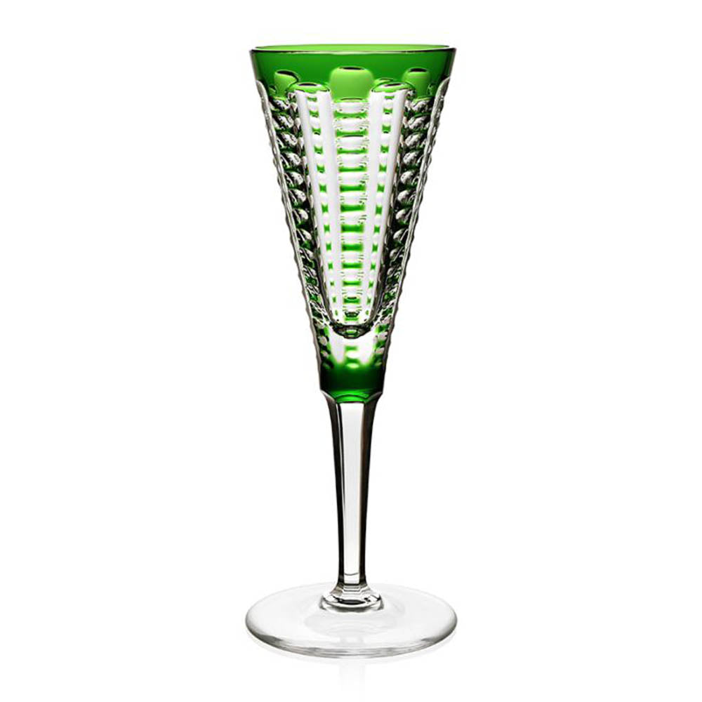 Lulu Emerald Champagne Flute by William Yeoward Crystal