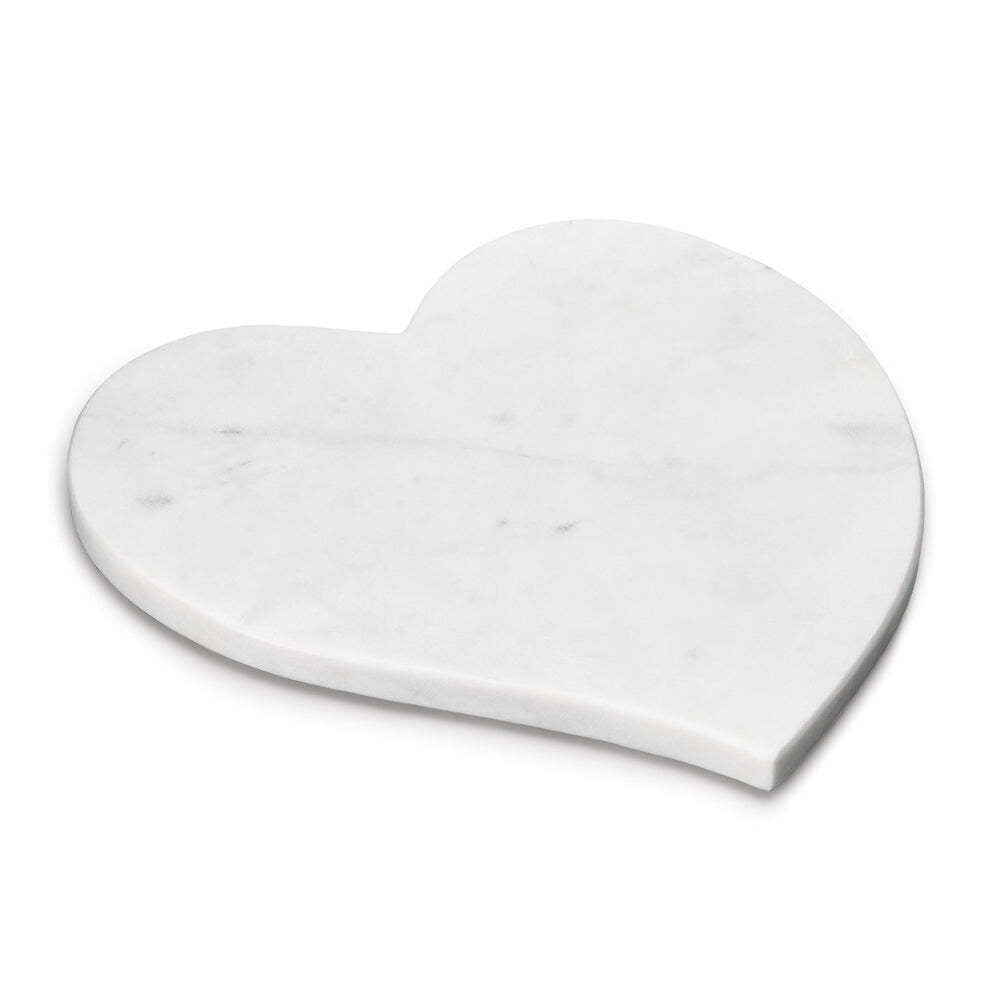 Marble Heart Board - White by Simon Pearce