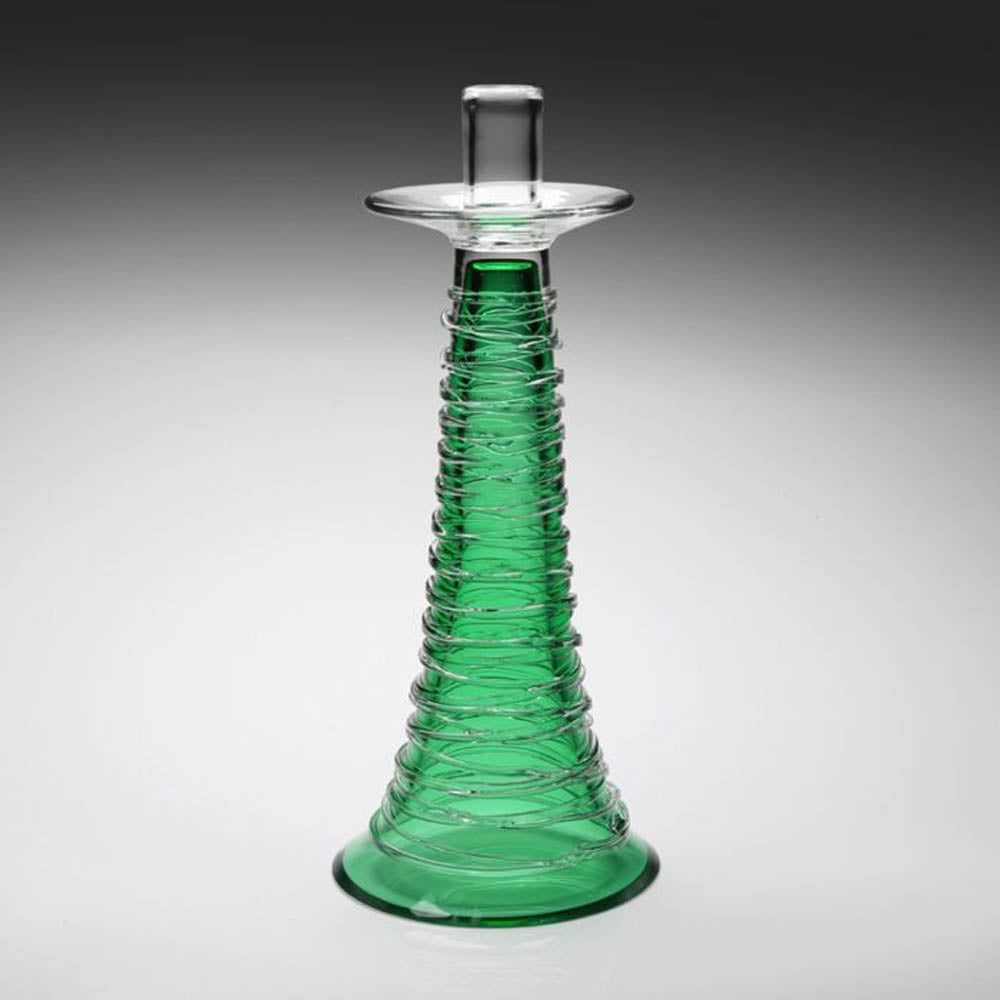 Miranda Candlestick Seaglass Green by William Yeoward Crystal Additional Image - 1