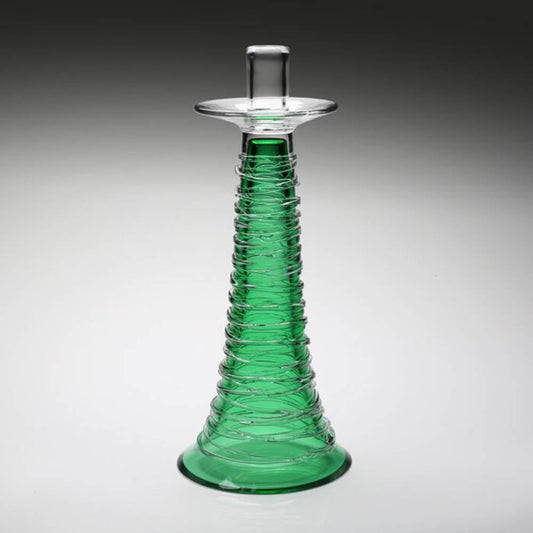 Miranda Candlestick Seaglass Green by William Yeoward Crystal Additional Image - 1