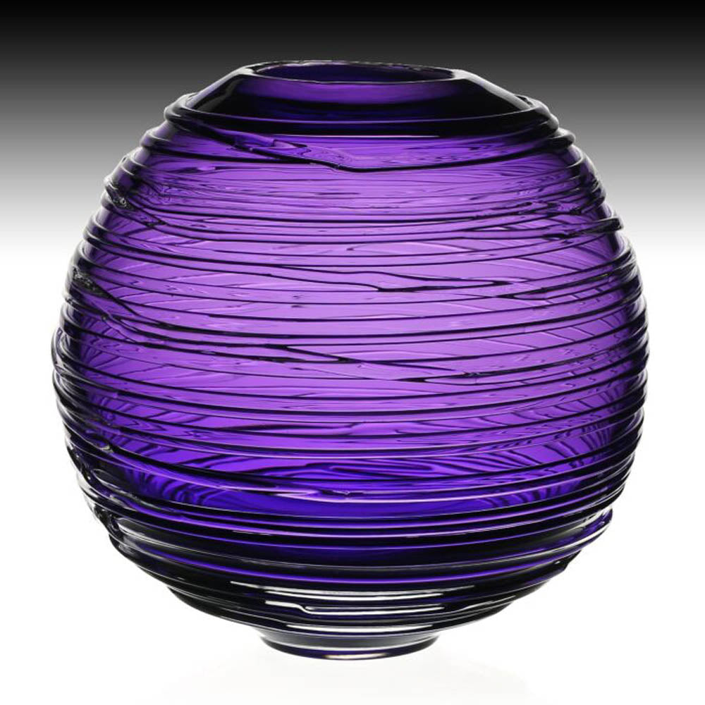 Miranda Globe Vase Amethyst 9" / 23cm by William Yeoward Additional Image - 1