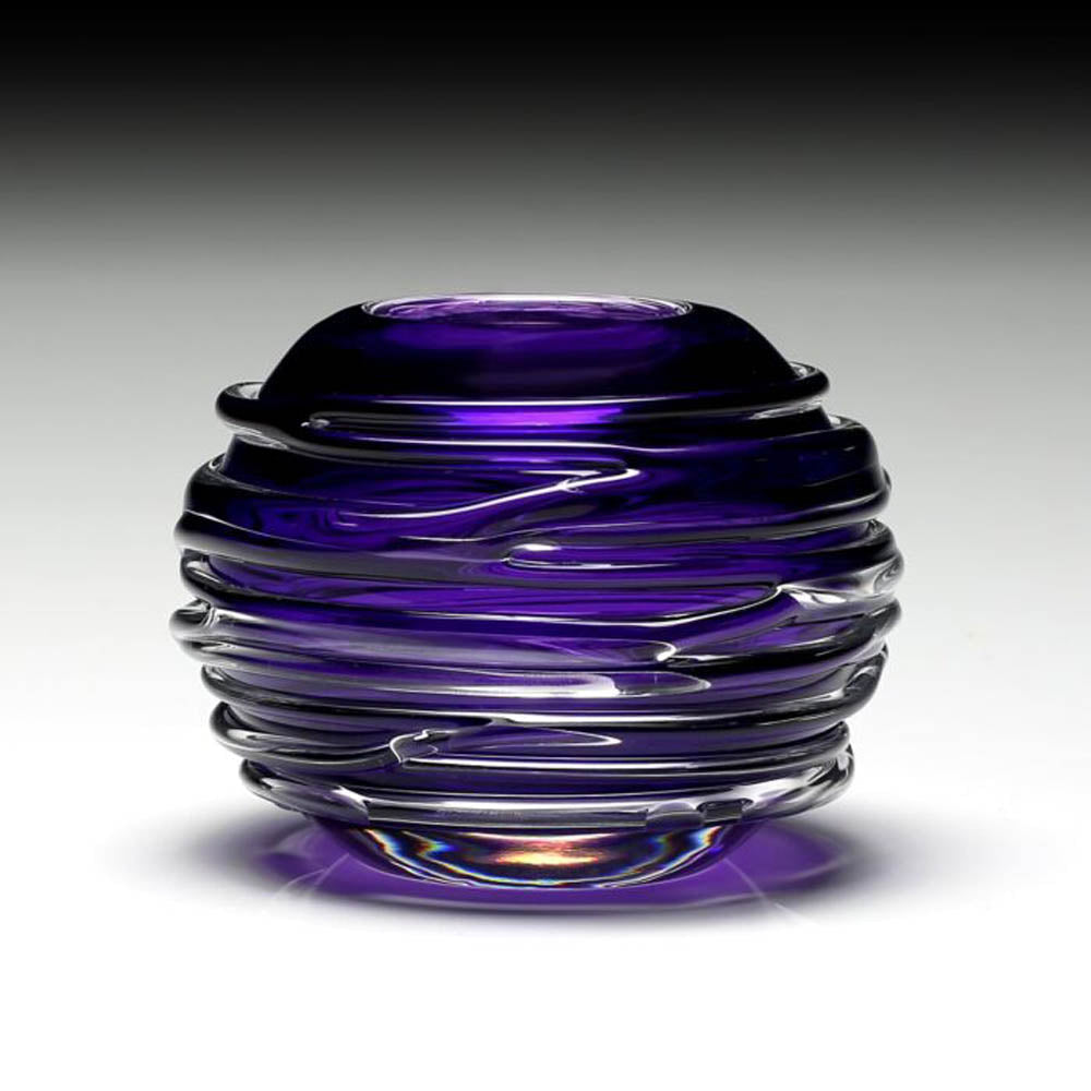 Miranda Mini Globe Vase Amethyst 3"/ 7.5cm by William Yeoward Additional Image - 1