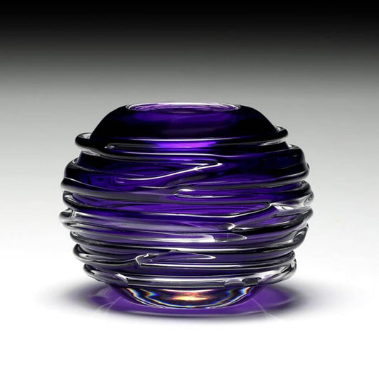 Miranda Mini Globe Vase Amethyst 3"/ 7.5cm by William Yeoward Additional Image - 1
