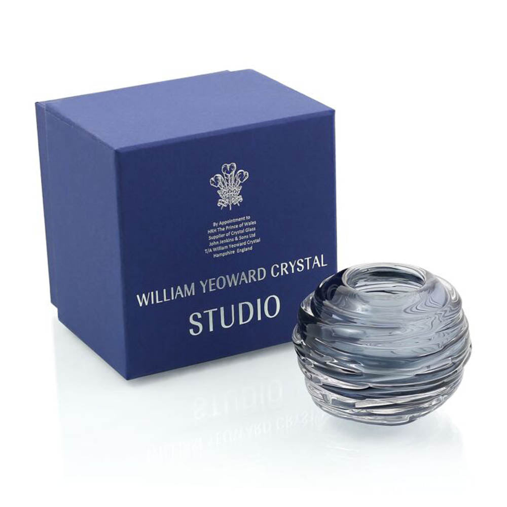 Miranda Mini Globe Vase Steel Blue 3" / 7.5cm by William Yeoward Additional Image - 2