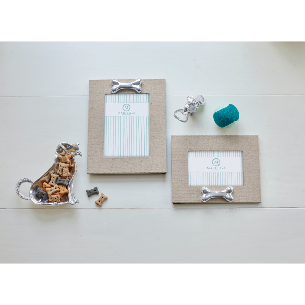 Natural Linen With Dog Bone 5X7 Frame Vertical by Mariposa Additional Image-2