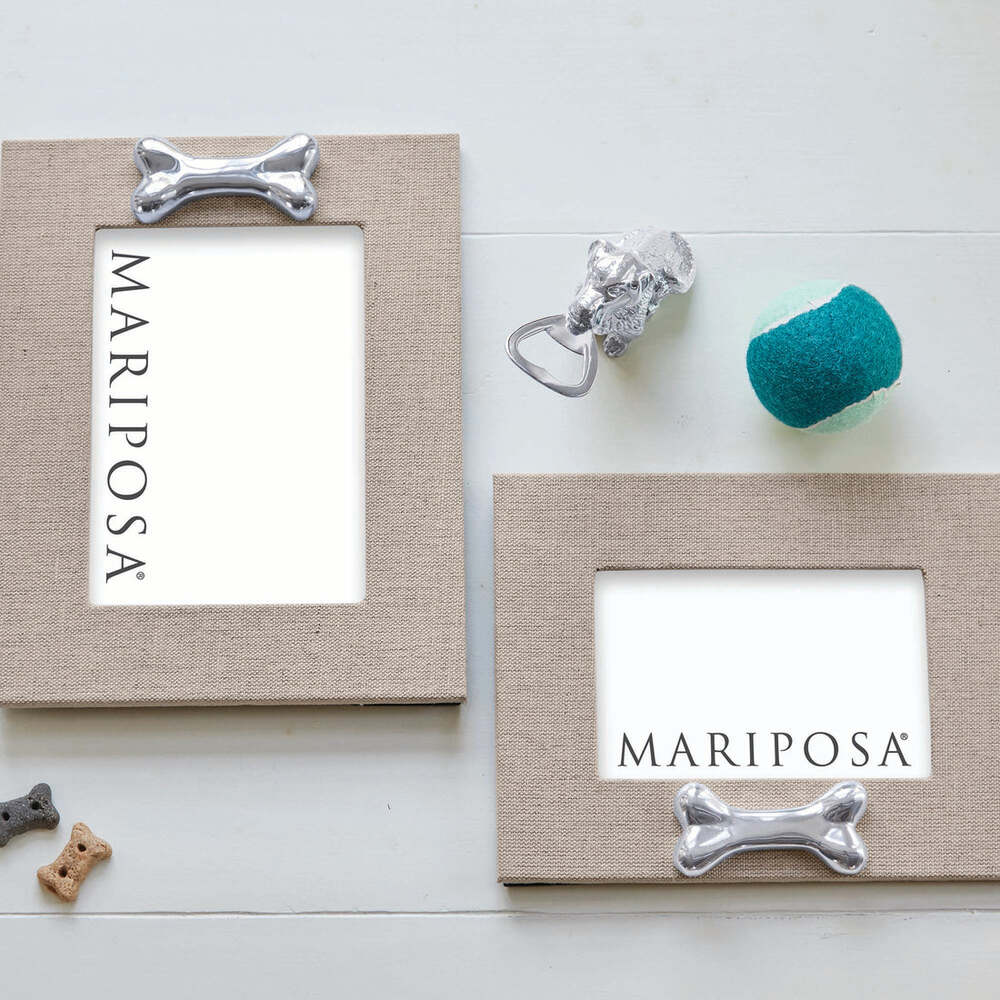 Natural Linen With Dog Bone 5X7 Frame Vertical by Mariposa Additional Image-3