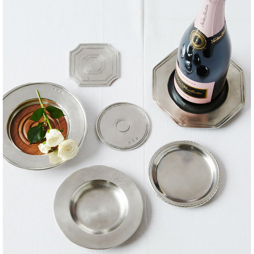 Octagonal Coaster Pair by Match Pewter Additional Image 1