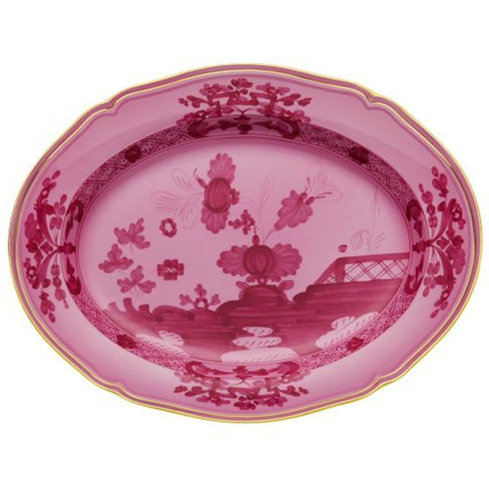 Oriente Italiano Porpora 13.5" Oval Flat Platter by Richard Ginori