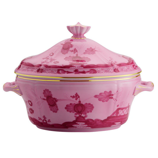 Oriente Italiano Porpora Oval Tureen with Cover by Richard Ginori