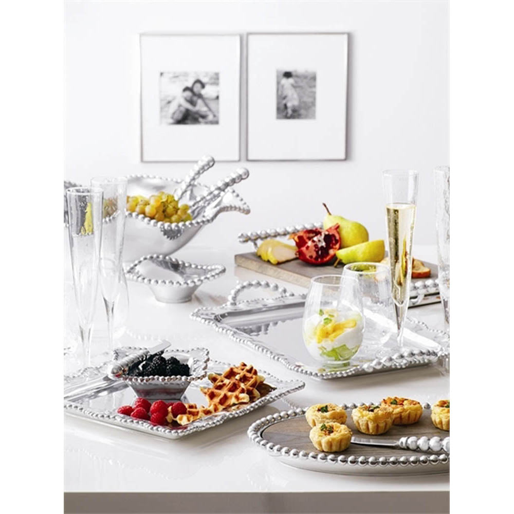Pearled Large Salad Servers by Mariposa Additional Image - 1