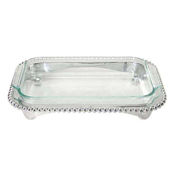 Pearled Oblong Casserole Caddy with Pyrex by Mariposa