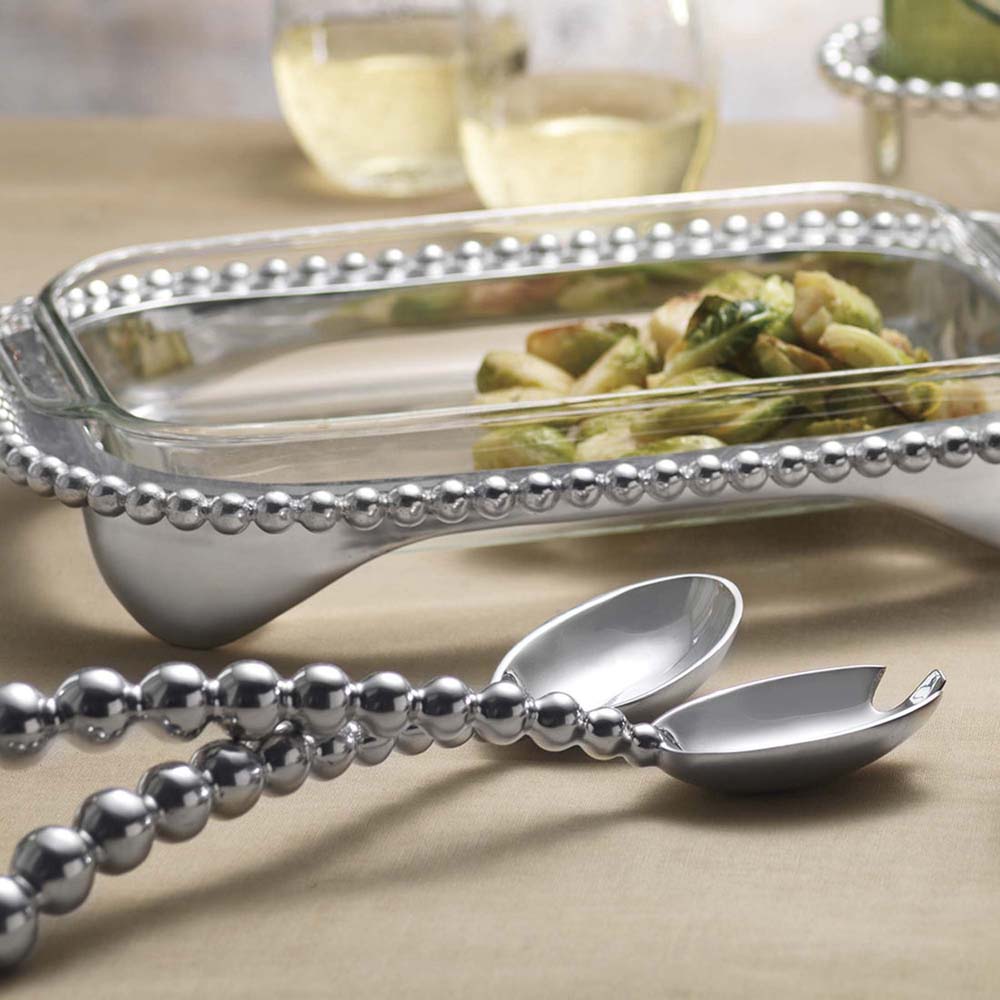 Pearled Oblong Casserole Caddy with Pyrex by Mariposa Additional image 1 Additional Image 1