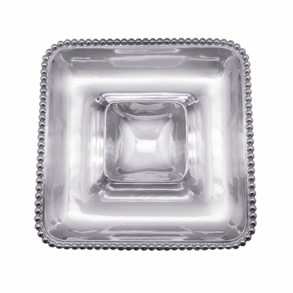 Pearled Square Chip & Dip by Mariposa