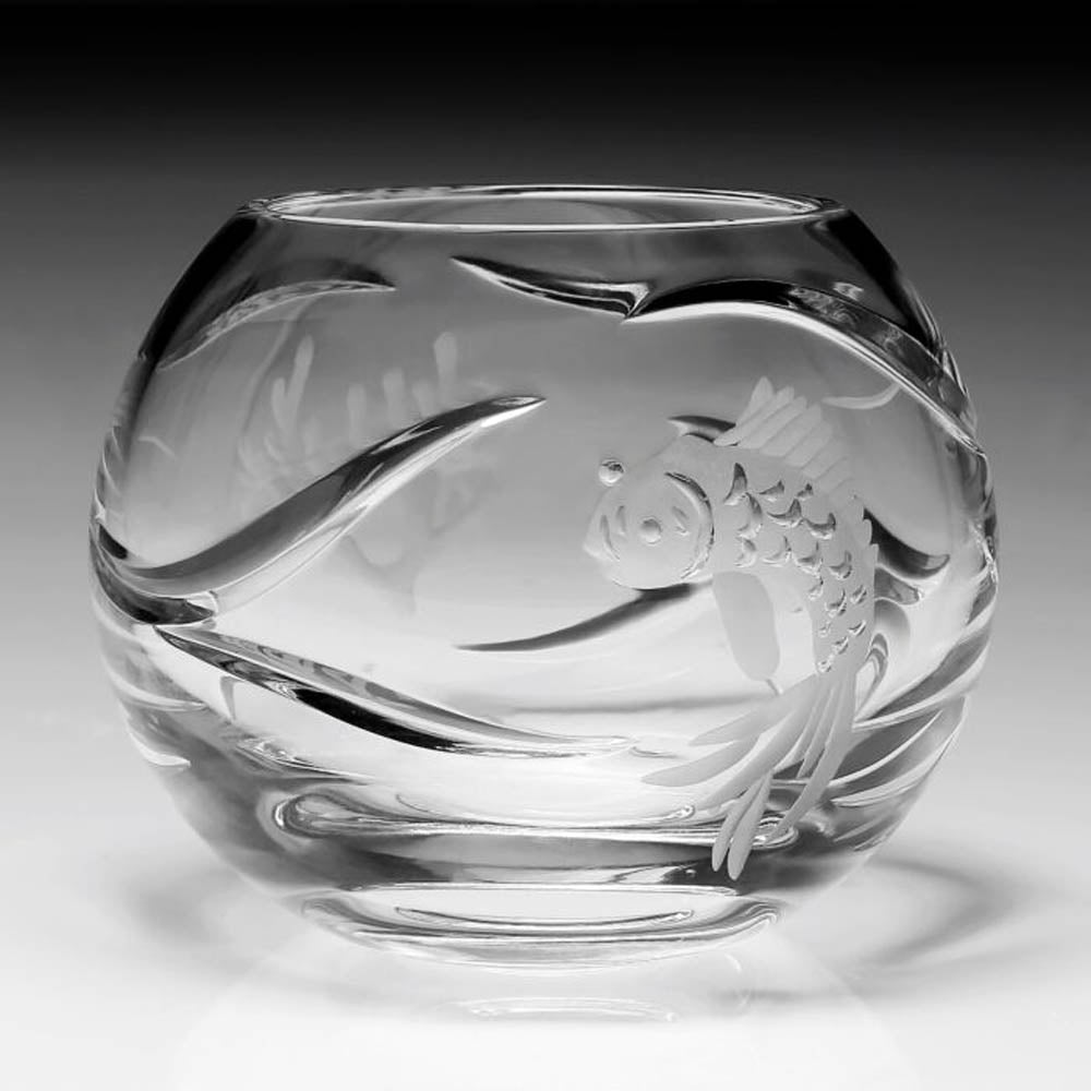Persephone Rose Bowl Fish (4"/10cm) by William Yeoward Crystal Additional Image - 1