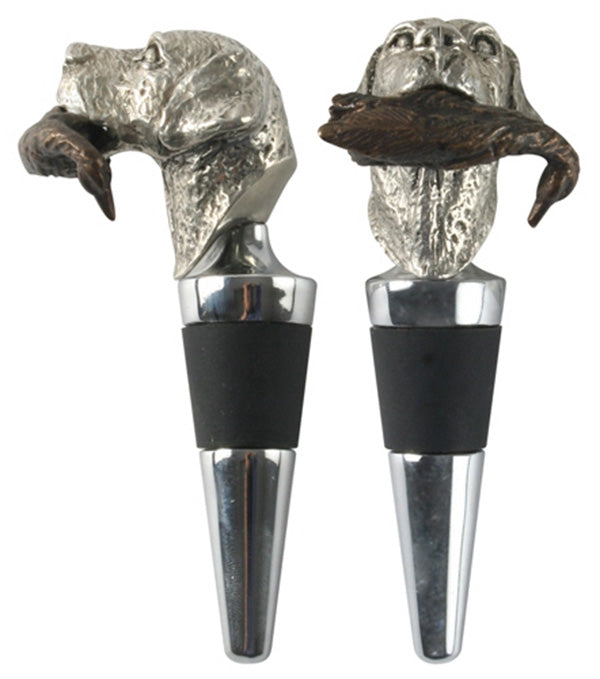 Pewter Labrador & Duck Bottle Stopper by Vagabond House Additional image - 2