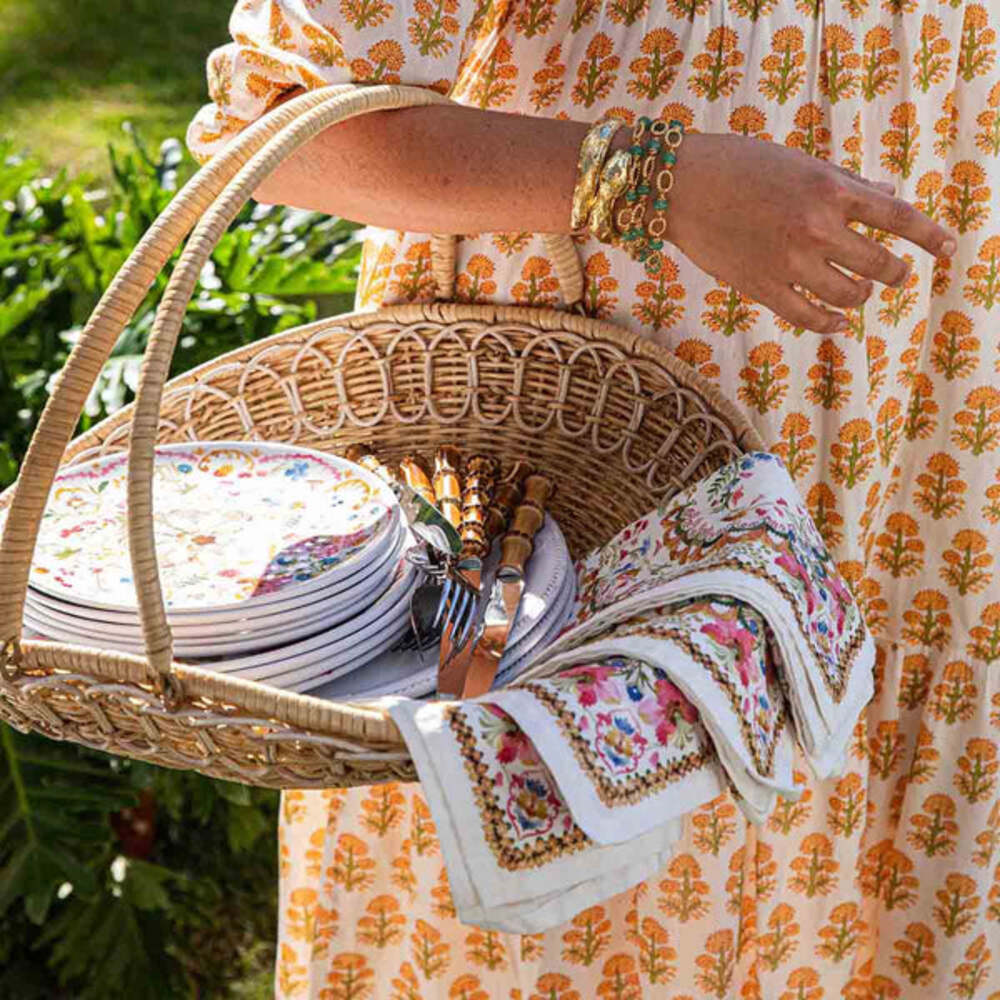 Provence Rattan Gathering Basket - Whitewash by Juliska Additional Image-3