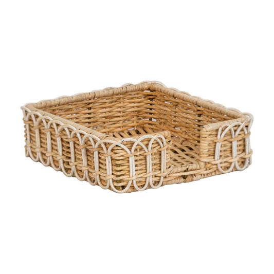 Provence Rattan Luncheon Napkin Holder - Whitewash by Juliska