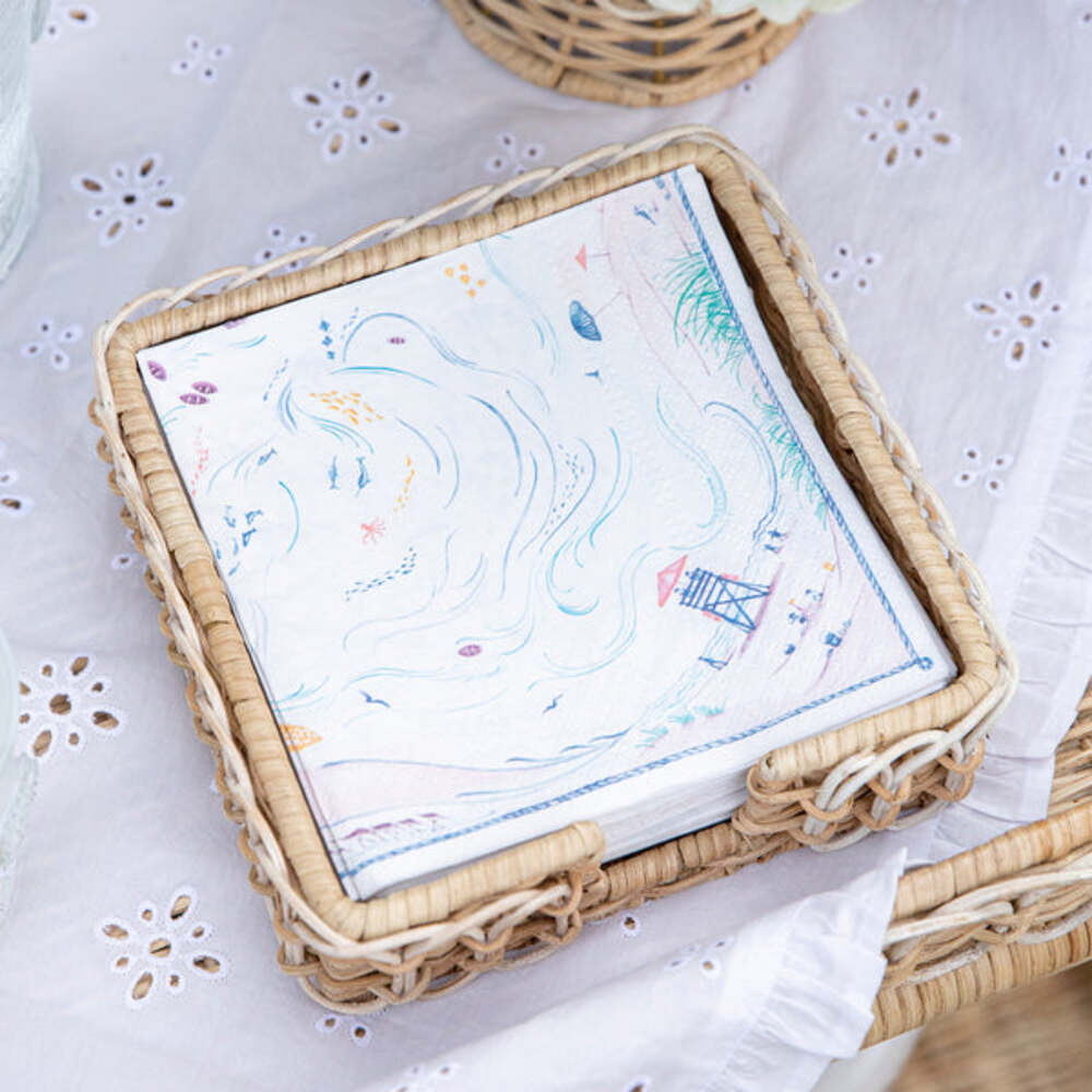 Provence Rattan Luncheon Napkin Holder - Whitewash by Juliska Additional Image-6