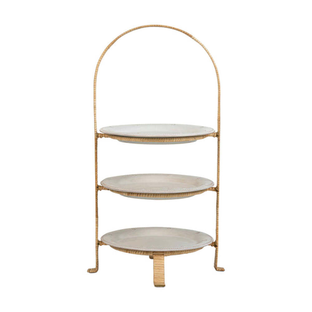 Provence Rattan Triple Tiered Server - Whitewash by Juliska Additional Image-1