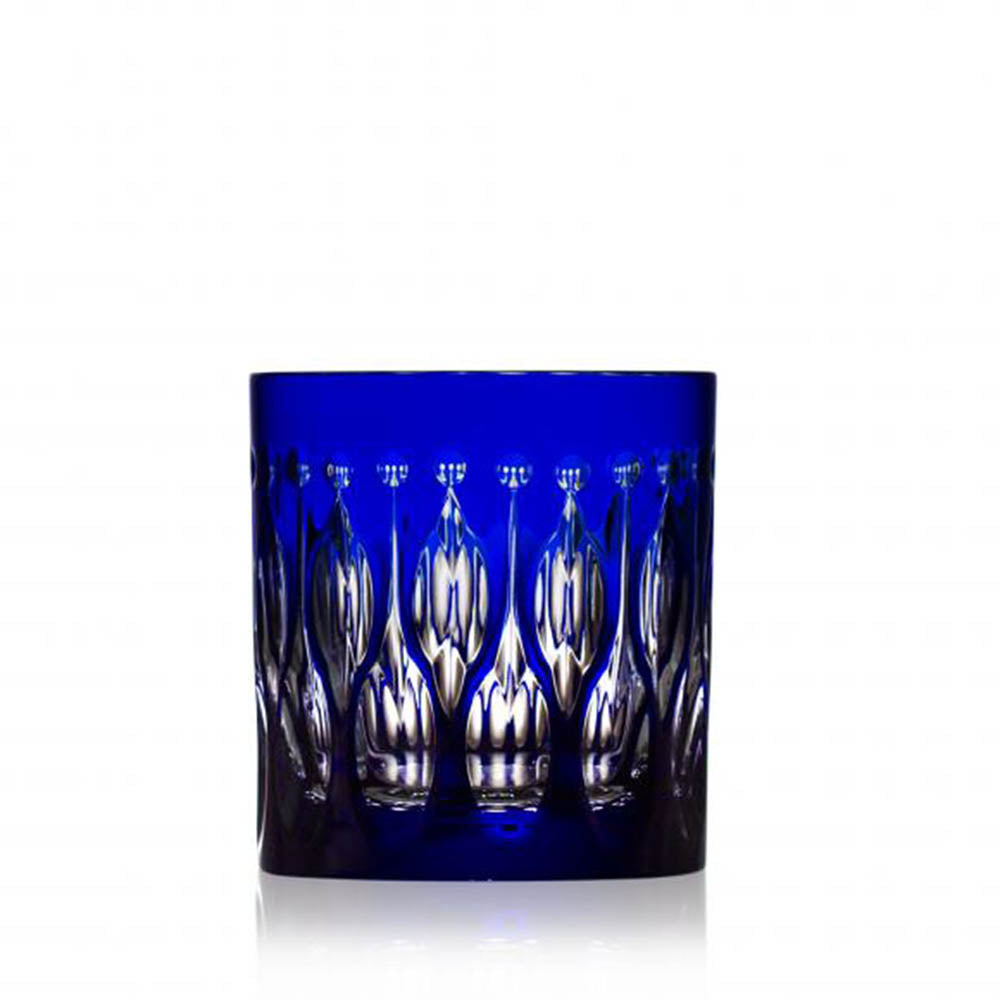 Renaissance Cobalt Old Fashioned Glass by Varga Crystal