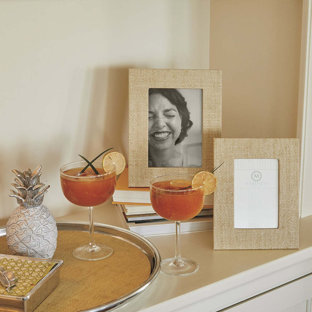 Sand Faux Grasscloth 5X7 Frame by Mariposa Additional Image-2