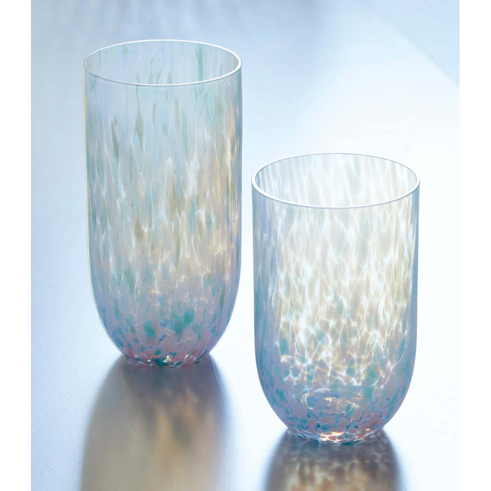 Sip Sip Rosa And Aqua Confetti Drinking Glass by Mariposa Additional Image-2