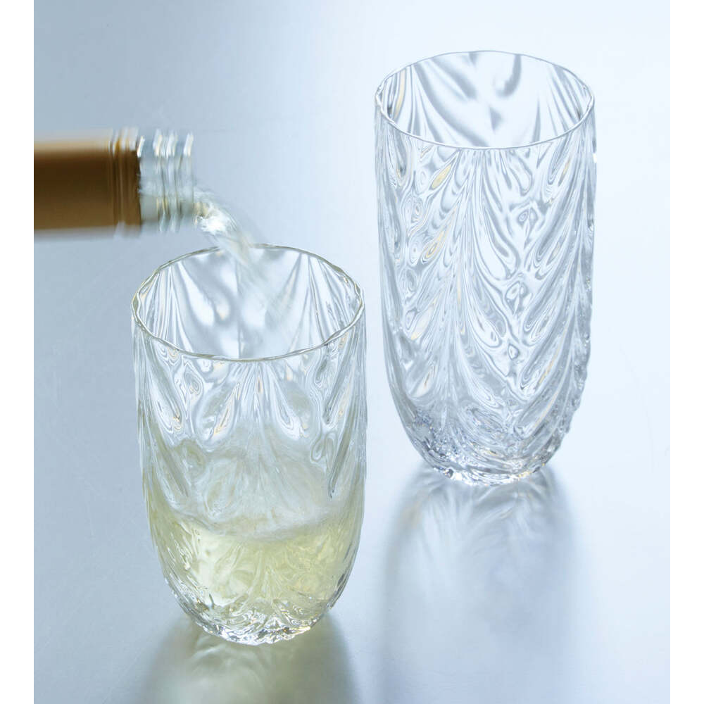 Sip Sip Wave Crystal Clear Drinking Glass by Mariposa Additional Image-2