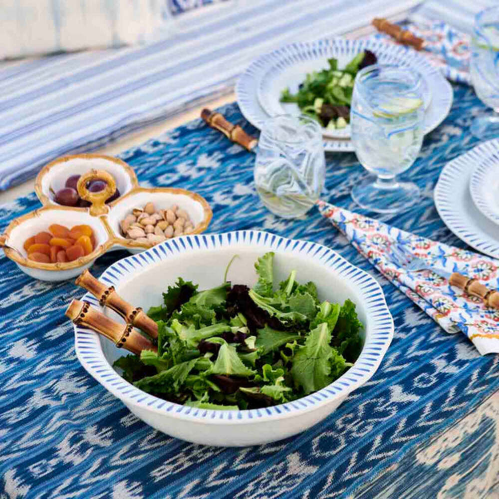 Sitio Stripe 12" Serving Bowl - Delft Blue by Juliska Additional Image-3